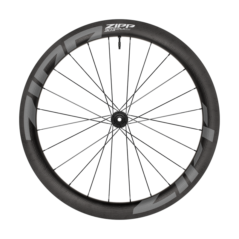 Load image into Gallery viewer, Zipp 303 XPLR SW Carbon Gravel Rear Wheel - 700c, 12 x 142mm Thru-Axle, Center-Lock Tubeless-Ready, UD Carbon Fiber with ABLC Surface, Wide 32mm Internal Rim, HU with CX-Ray Spokes, Designed for Aero Efficiency and Durability