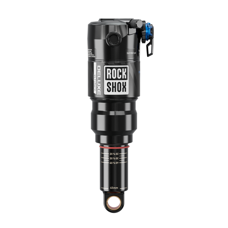 Load image into Gallery viewer, RockShox Deluxe Ultimate C2 Rear shock, 185x55, Shaft Eyelet: Trunnion, Body Eyelet: Standard, 4 Neg/0 Pos Tokens,