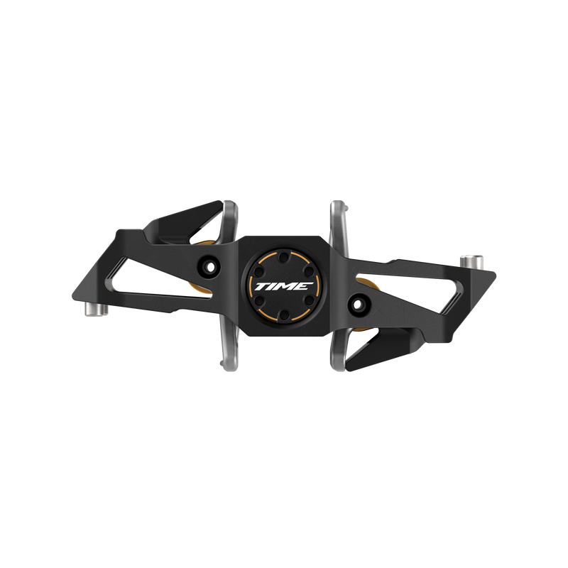 Load image into Gallery viewer, Time Speciale 12 Pedals - Dual Sided Clipless with Platform, Aluminum, 9/16", Black/Gold, Small, B1