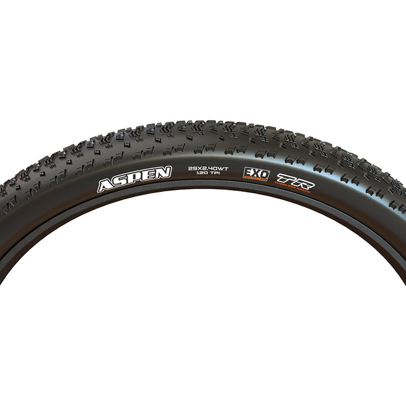 Load image into Gallery viewer, Maxxis Aspen Mountain Tire 32"x2.40, Folding, Tubeless Ready, MaxxSpeed, EXO, Black