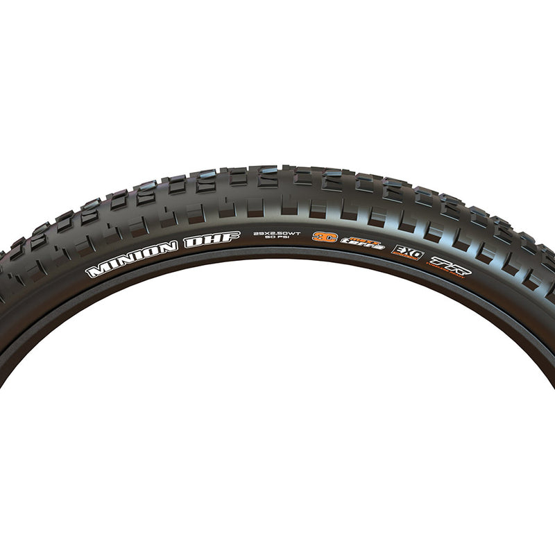 Load image into Gallery viewer, Maxxis Minion DHF EXO+/TR/WT/TERRA 27.5x2.5 Tubeless TPI 50 Black/Black