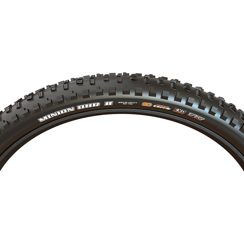 Load image into Gallery viewer, Maxxis Minion DHR2 Mountain Tire, 26"x2.40, Folding, Tubeless Ready, MaxxTerra, EXO, Black