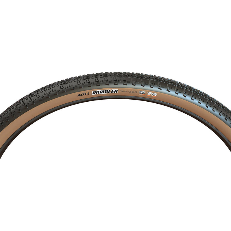 Load image into Gallery viewer, Maxxis Rambler Tire 700 x 38 Tubeless Folding Black/Dark Tan Dual EXO