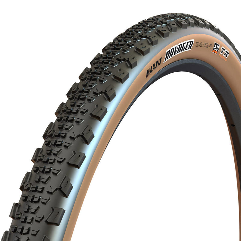 Load image into Gallery viewer, Maxxis Ravager Gravel Tire 700x40C, Folding, Tubeless Ready, Dual, EXO, 60TPI, Tanwall