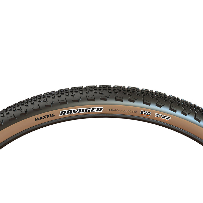 Load image into Gallery viewer, Maxxis Ravager Gravel Tire 700x40C, Folding, Tubeless Ready, Dual, EXO, 60TPI, Tanwall