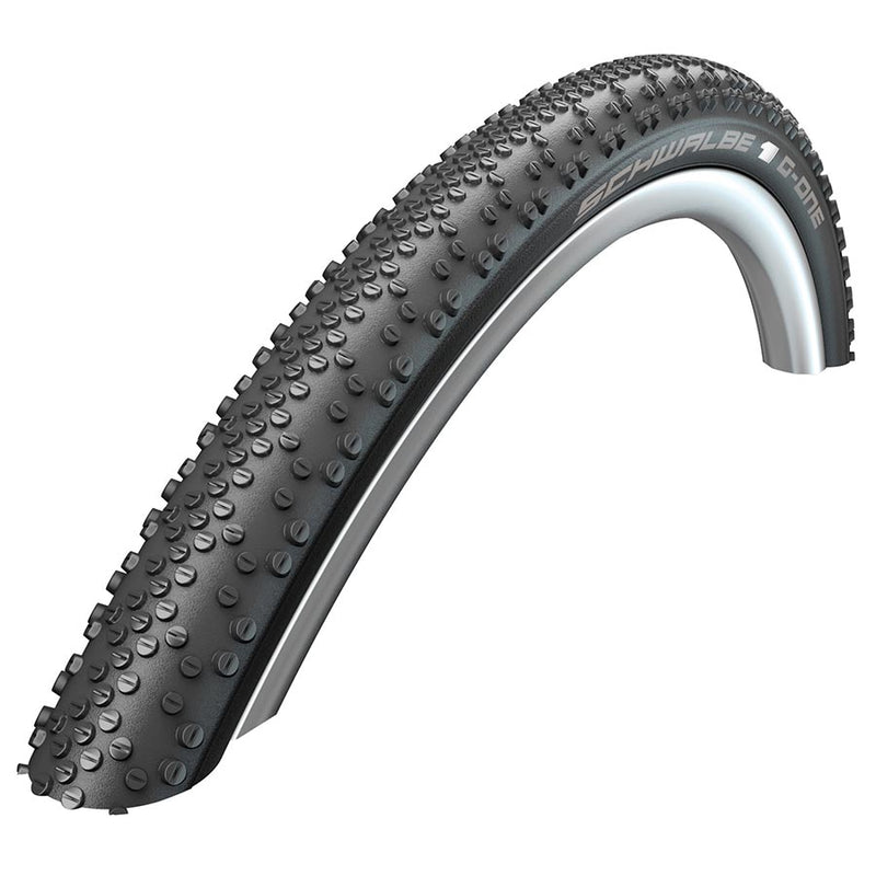 Load image into Gallery viewer, Schwalbe G-One Bite Gravel Tire, 27.5''x2.10, Folding, Tubeless Ready, OneStar, MicroSkin, 67TPI, Black