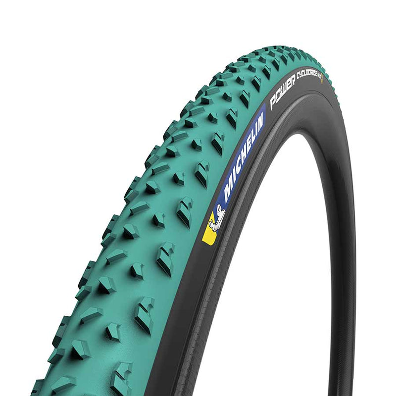 Load image into Gallery viewer, Michelin Power Cyclocross Mud, Tire, 700x33C, Folding, Tubeless Ready, GreenCompound, Bead2Bead Protek, 3x120TPI, Green