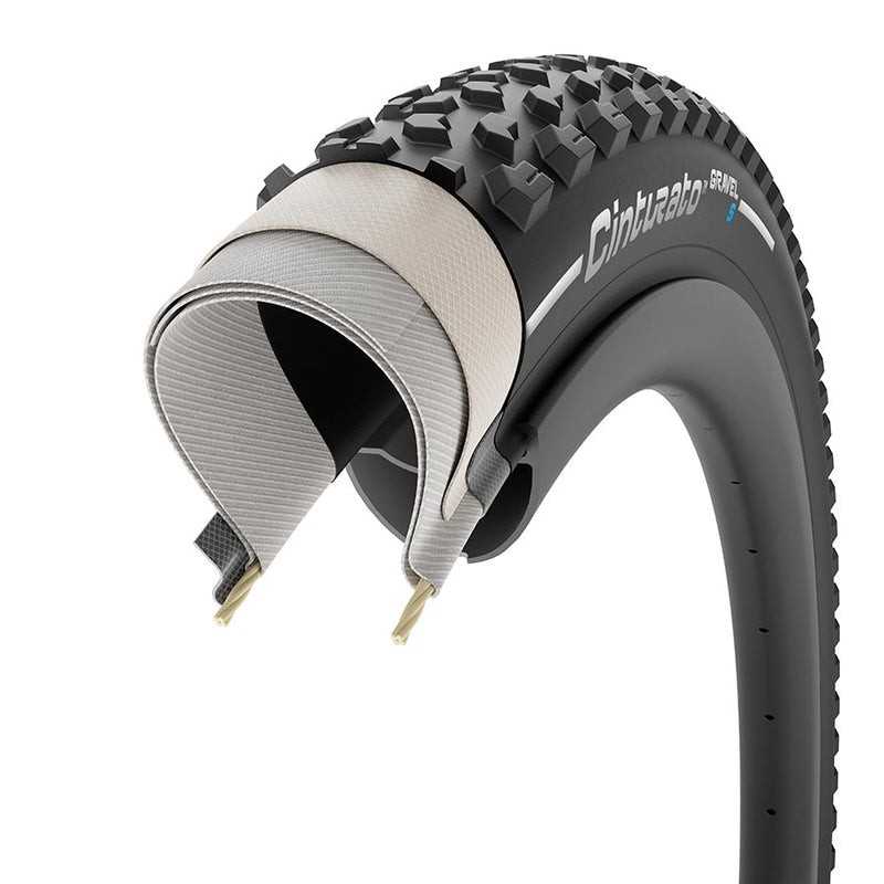 Load image into Gallery viewer, Pirelli Cinturato Gravel S Tire - 700 x 40, Tubeless, Folding, Black