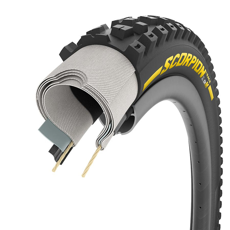 Load image into Gallery viewer, Pirelli Scorpion Race Enduro M, Mountain Tire, 27.5x2.5, Folding, Tubeless Ready, SmartEVO DH, DualWALL, 60TPI, Black
