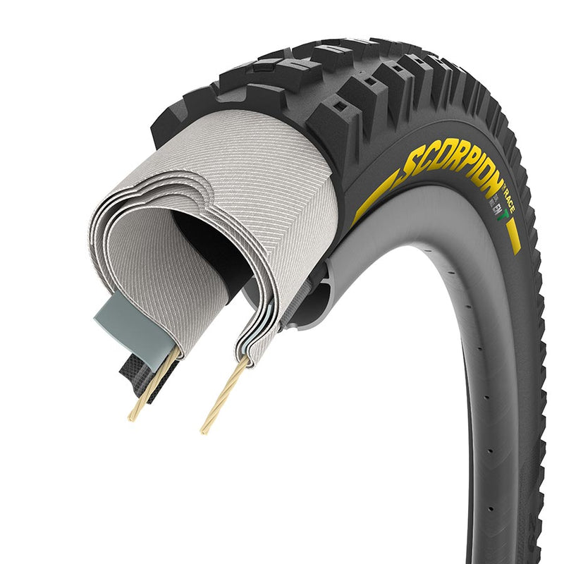 Load image into Gallery viewer, Pirelli Scorpion Race Enduro T, Mountain Tire, 29"x2.50, Folding, Tubeless Ready, SmartEVO DH, DualWALL, 60TPI, Black