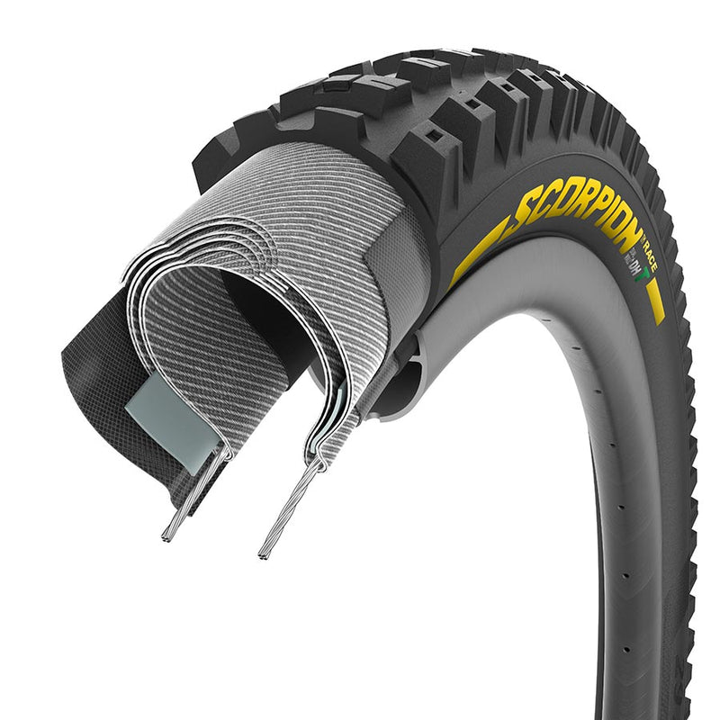 Load image into Gallery viewer, Pirelli Scorpion Race DH T Mountain Tire, 29"x2.50, Folding, Tubeless Ready, SmartEVO DH, DualWALL, 60TPI, Black