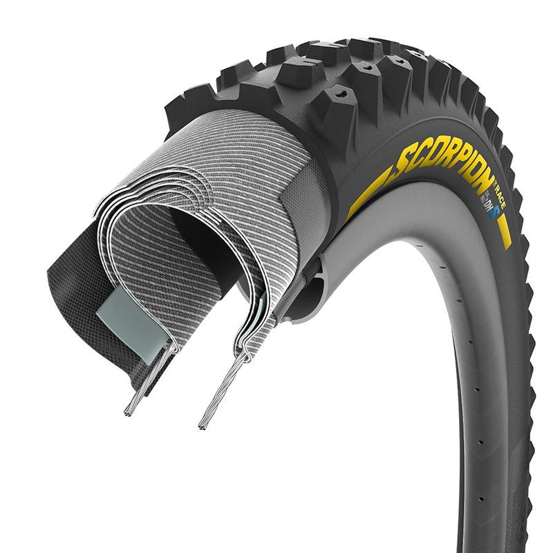 Load image into Gallery viewer, Pirelli Scorpion Race DH S Mountain Tire, 29"x2.50, Folding, Tubeless Ready, SmartEVO DH, DualWALL, 60TPI, Black