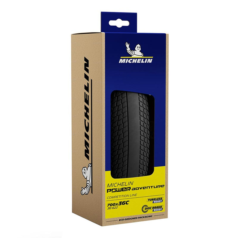 Load image into Gallery viewer, Michelin Power Adventure Classic TS TLR, Gravel Tire, 700x30C, Folding, Tubeless Ready, GUM-X, GUM-X, 3x100TPI, Tanwall