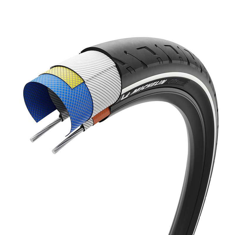 Load image into Gallery viewer, Michelin City Street Road Tire, 29''x2.40, Wire, Clincher, MAGI-X, Black