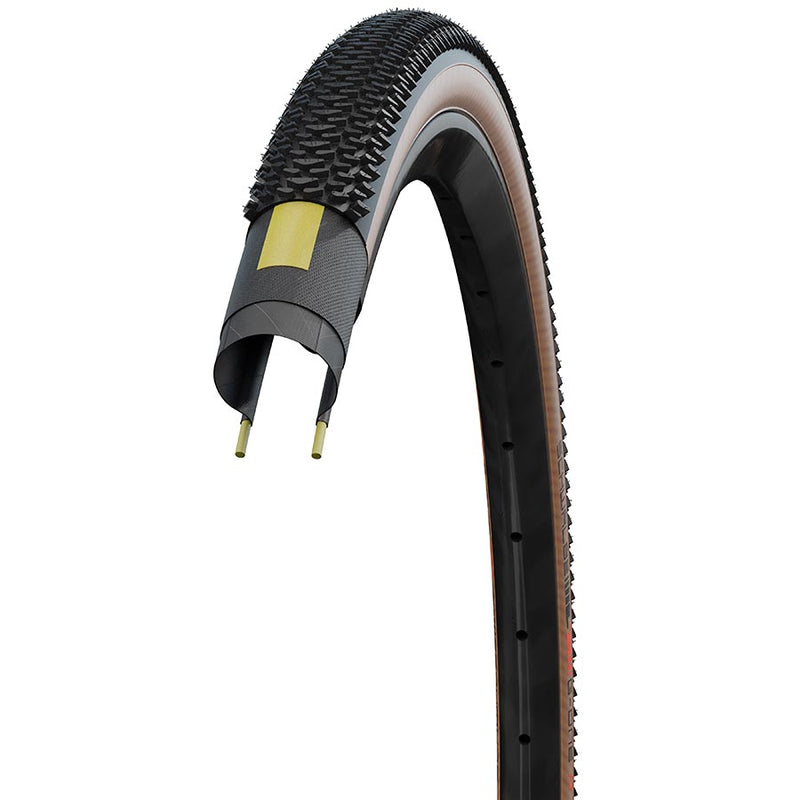 Load image into Gallery viewer, Schwalbe G-One R Pro Gravel Tire, 28''x1.35, Folding, Tubeless Ready, Addix Race, V-Guard, 67TPI, Transparent Sidewall