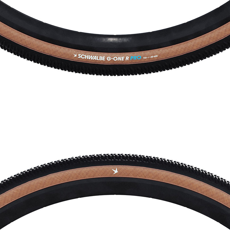 Load image into Gallery viewer, Schwalbe G-One R Pro Gravel Tire, 700x50C, Tubeless Ready, Addix Race, V-Guard, 67TPI, Transparent Skinwall