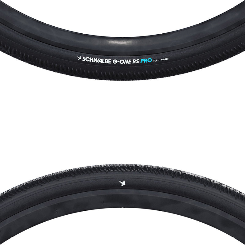 Load image into Gallery viewer, Schwalbe G-One RS Pro Gravel Tire, 28x1.50, Folding, Tubeless Ready, Addix Race, V-Guard, 67TPI, Black
