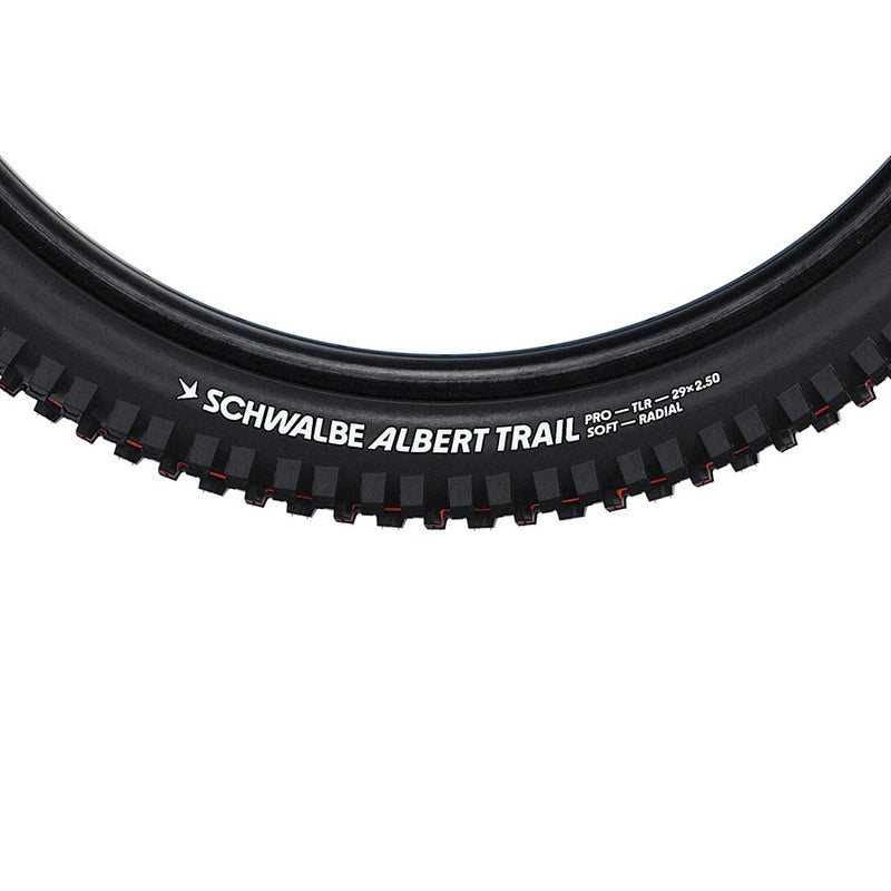 Load image into Gallery viewer, Schwalbe Albert Tire - 27.5 x 2.50, Tubeless, Folding, Black, Evolution Line, Trail Pro, Addix Ultra Soft, Radial, E-50