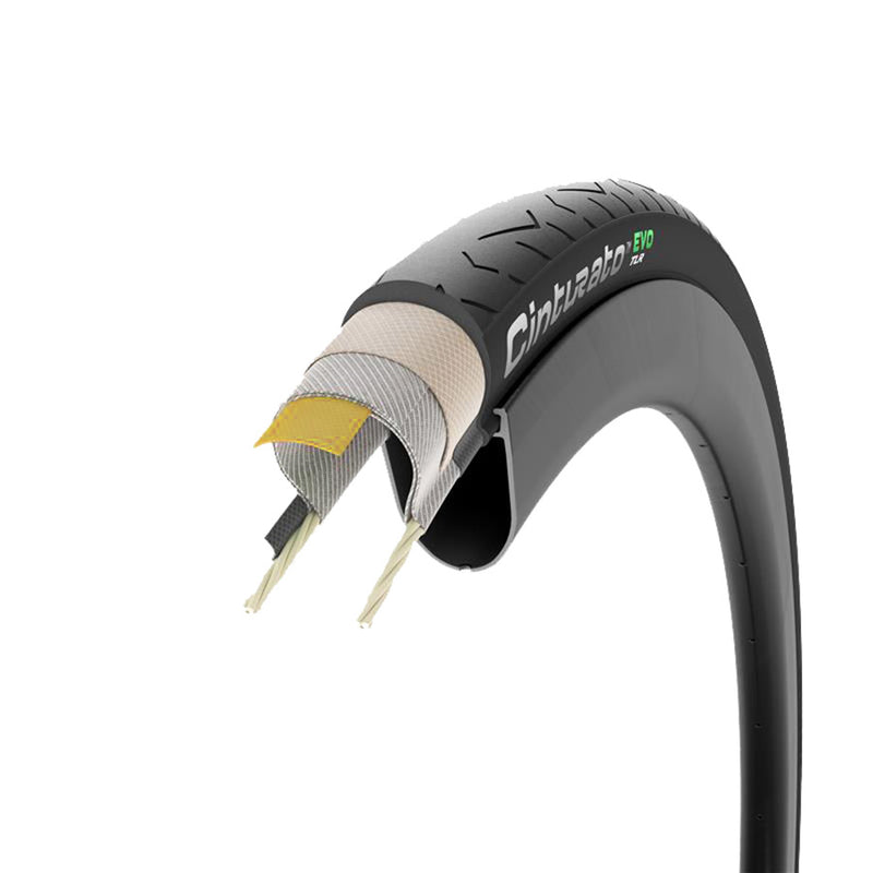 Load image into Gallery viewer, Pirelli Cinturato EVO TLR Road Tire, 700x55C, Folding, Tubeless Ready, SmartEVO AS, TechWALL+, 60TPI, Black