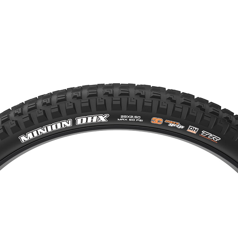 Load image into Gallery viewer, Maxxis Minion DHX Mountain Tire, 27.5"x2.50, Folding, Tubeless Ready, 3C Maxx Grip, DH, 120x2TPI, Black