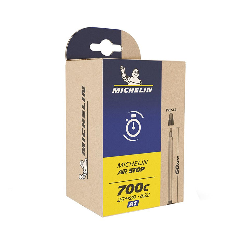 Load image into Gallery viewer, Michelin Airstop Tube Schrader, Length: 48mm, 700C, 33-46C