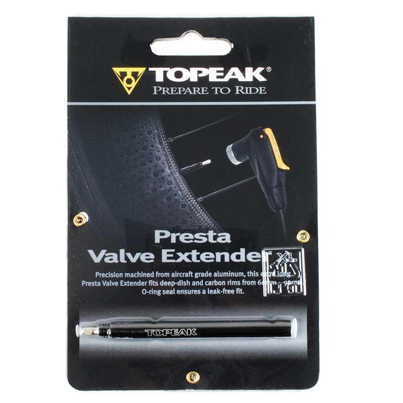Load image into Gallery viewer, Topeak Presta Valve Extender XL 75mm Aluminum With Rubber Seal