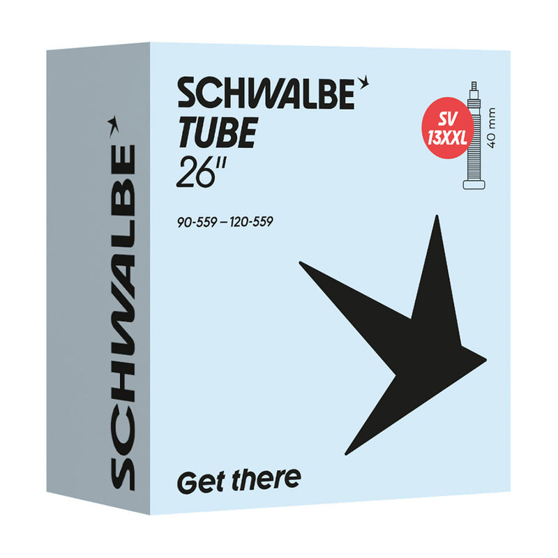 Load image into Gallery viewer, Schwalbe 26" Presta Tubes | 40mm Valve Length, 3.50-4.70 Tire Range, Durable & Reliable Bike Inner Tubes (Pack of 2)