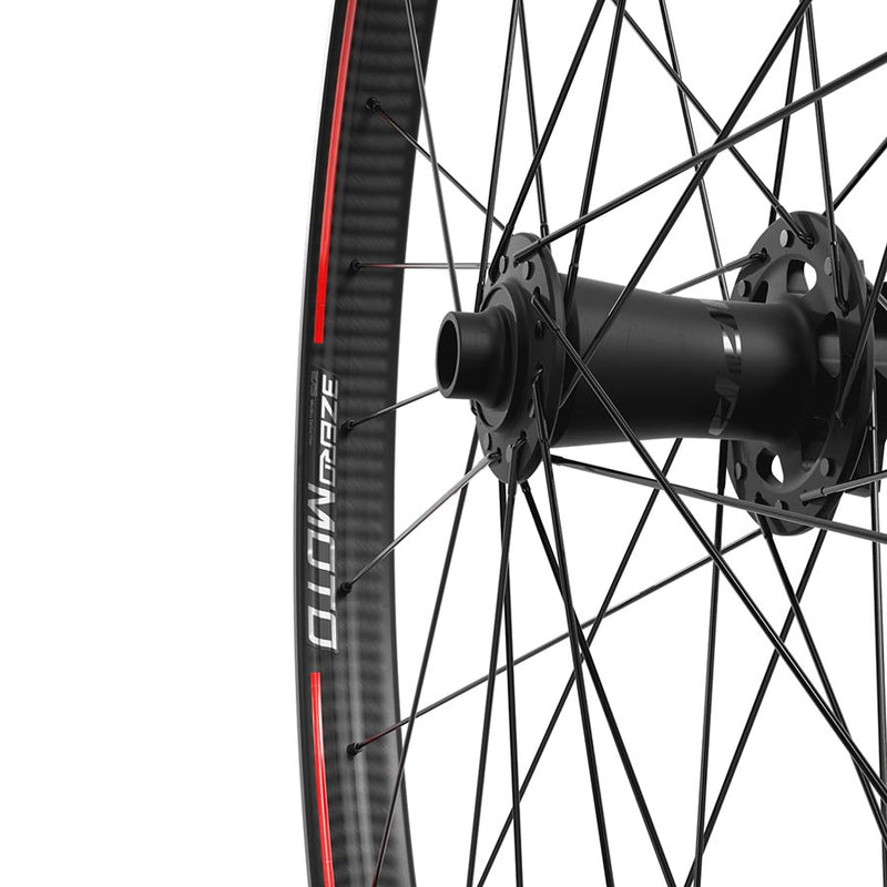 Load image into Gallery viewer, Zipp 3ZERO MOTO B1 Wheel Front, 27.5'' / 584, Holes: 32, 15mm TA, 110mm Boost, Disc IS 6-bolt, Slate Logo/Stealth Line
