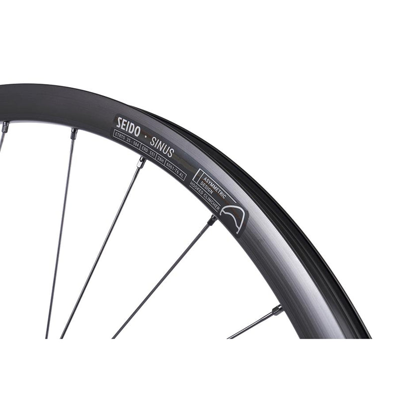 Load image into Gallery viewer, Seido Sinus Wheel Pair 650B / 584, Holes: 28, 12mm TA, F: 100mm, R: 142mm, Disc Center Lock, Pair