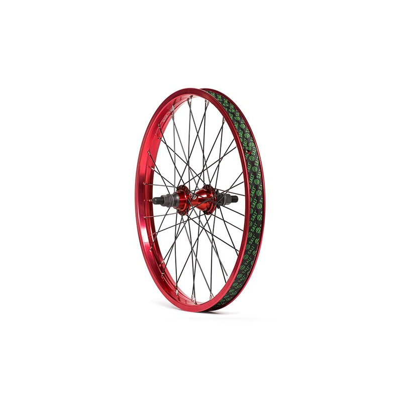 Load image into Gallery viewer, Salt Everest Alloy Rear Wheel 20in 14x110mm Rim Brake Cassette Red Clincher