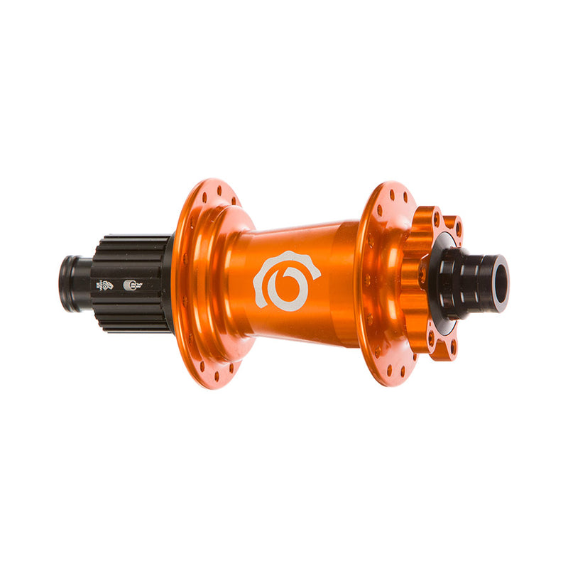 Load image into Gallery viewer, Industry Nine Hydra Classic Rear Hub 12 x 148mm 6-Bolt Micro Spline Orange 32H