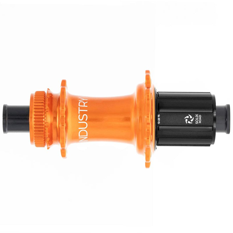 Load image into Gallery viewer, Industry Nine Solix G Classic Rear HG11, Disc Hub, Rear, 28H, 12mm TA, 142mm, Shimano HG 11, Orange