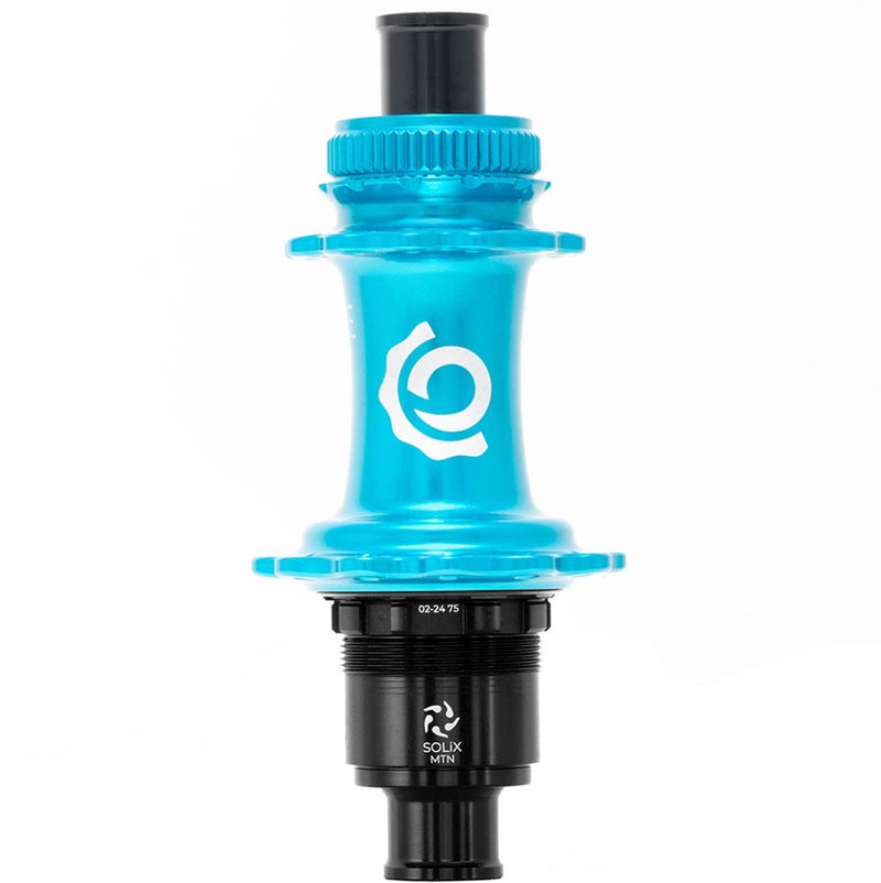 Load image into Gallery viewer, Industry Nine Solix M Classic Rear MS, Disc Hub, Rear, 28H, 12mm TA, 148mm, Shimano Micro Spline, Turquoise