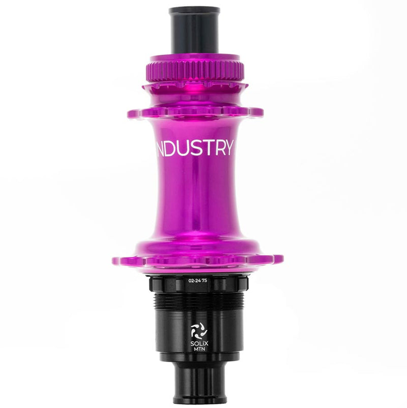 Load image into Gallery viewer, Industry Nine Solix M Classic Rear MS, Disc Hub, Rear, 28H, 12mm TA, 148mm, Shimano Micro Spline, Purple