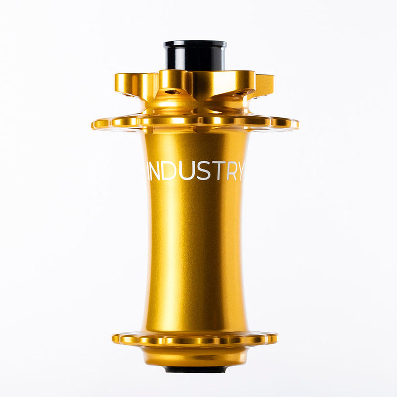Load image into Gallery viewer, Industry Nine Hydra 2 15x110 Disc Hub, Front, 32H, 15mm TA, 110mm Boost, Gold