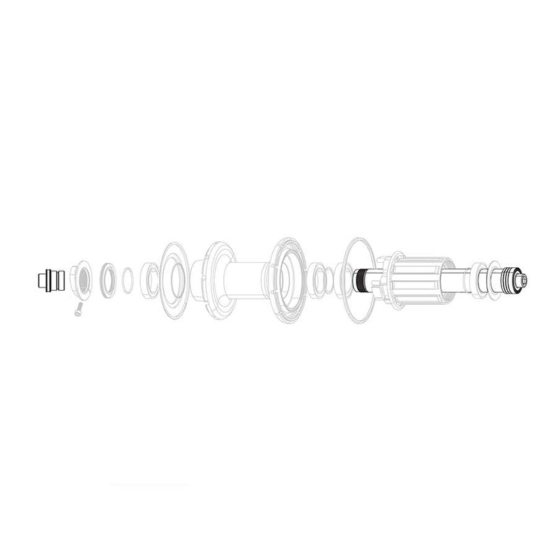 Load image into Gallery viewer, Zipp 188 (V6) Rear Hub Axle, 10-speed 130 OLD Hubs, 13mm Internal Diameter, Silver