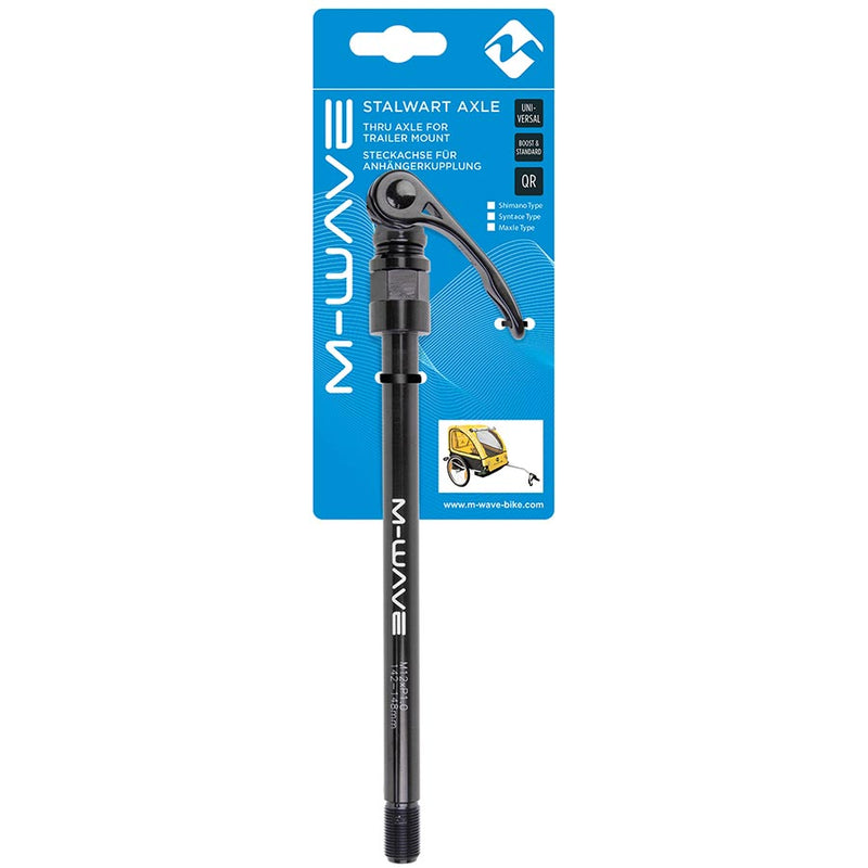 Load image into Gallery viewer, M-Wave Stalwart 180mm Thru Axle, Rear, 12x142mm TA, Length: 180mm, Thread Length: 20mm, Thread Pitch: M12x1.75, Stalwart