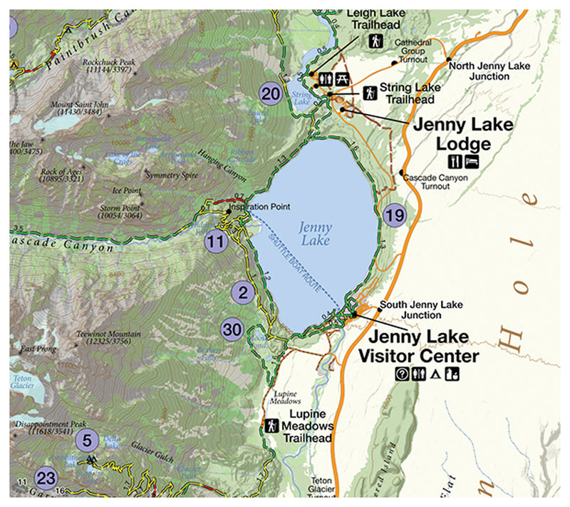 Load image into Gallery viewer, Hike 734 Rockies: Ultimate Map Guide for Day Hikes in Teton NP by Jake Bramante