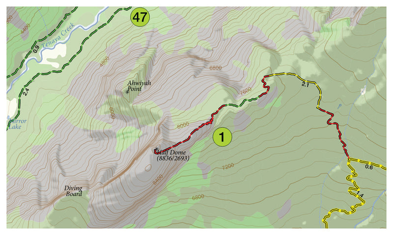 Load image into Gallery viewer, Hike 734 West: Ultimate Day Hikes Yosemite Map Guide by Jake Bramante