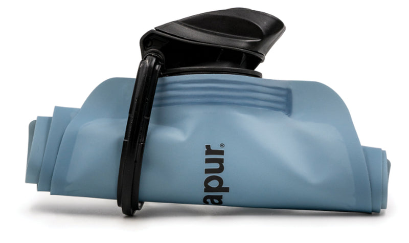 Load image into Gallery viewer, Vapur 1L Eclipse Blue Steel: Reusable, Foldable Water Bottle for On-the-Go Hydration