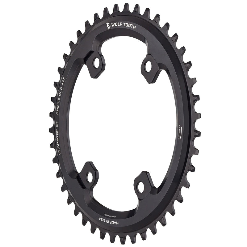 Load image into Gallery viewer, Wolf Tooth Shimano 110 Asymmetric BCD Chainring - 44t, 110 Asymmetric BCD, 4-Bolt, Drop-Stop ST, For Shimano GRX Cranks,