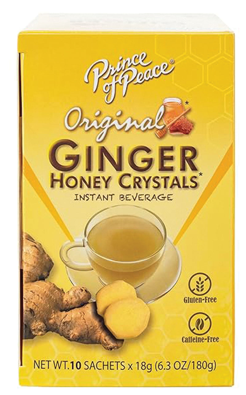Load image into Gallery viewer, Prince Of Peace Ginger Honey Crystals: Instant Soothing Herbal Drink Mix Pack of 10