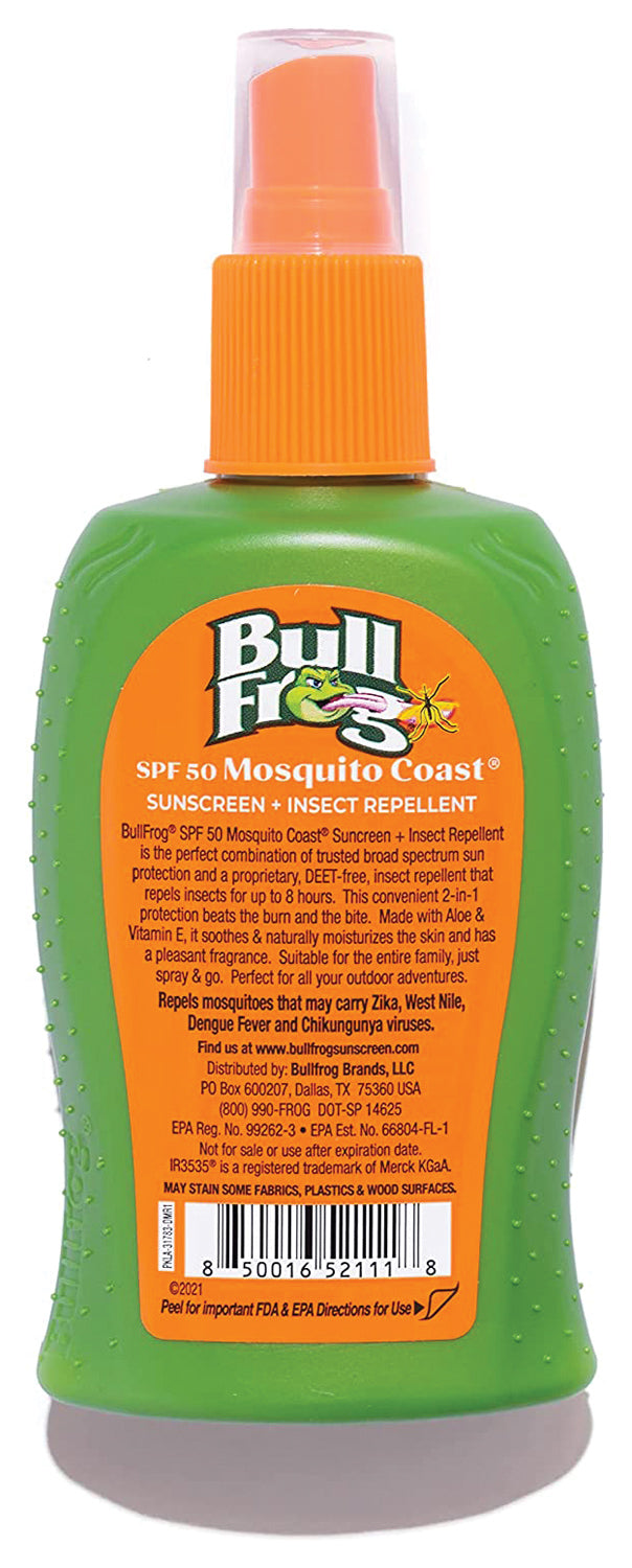 Load image into Gallery viewer, Bull Frog Mosquito Coast SPF 50 Pump Spray 4.7 oz - Ultimate Protection for Outdoor Adventures
