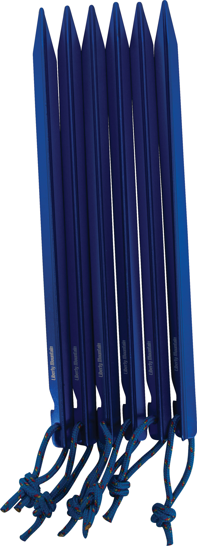 Load image into Gallery viewer, Liberty Mountain Aluminum Tent Pegs - Set of 6 Lightweight 9-Inch Pegs for Secure Tent Setup
