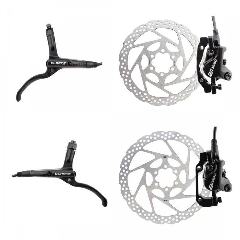 Load image into Gallery viewer, Clarks-React-2-Hydraulic-Disc-Brake-Kit-Disc-Brake-&-Lever-Mountain-Bike-DBKL0568-MTB-Flat-Bar-Disc-Brakes