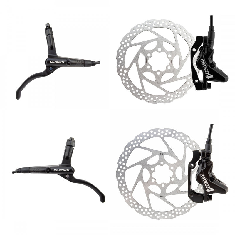 Load image into Gallery viewer, Clarks-React-4-Hydraulic-Disc-Brake-Kit-Disc-Brake-&-Lever-Mountain-Bike-DBKL0570-MTB-Flat-Bar-Disc-Brakes