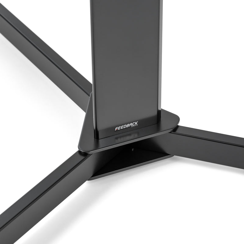 Load image into Gallery viewer, Feedback Sports Velo Cache 2-Bike Free-Standing Bike Storage Stand with Soft Rubber Frame Protection, Adjustable Modular Cradles for Road, Cyclocross, Mountain & Electric Bikes, Sturdy Steel Construction and Expandable Design