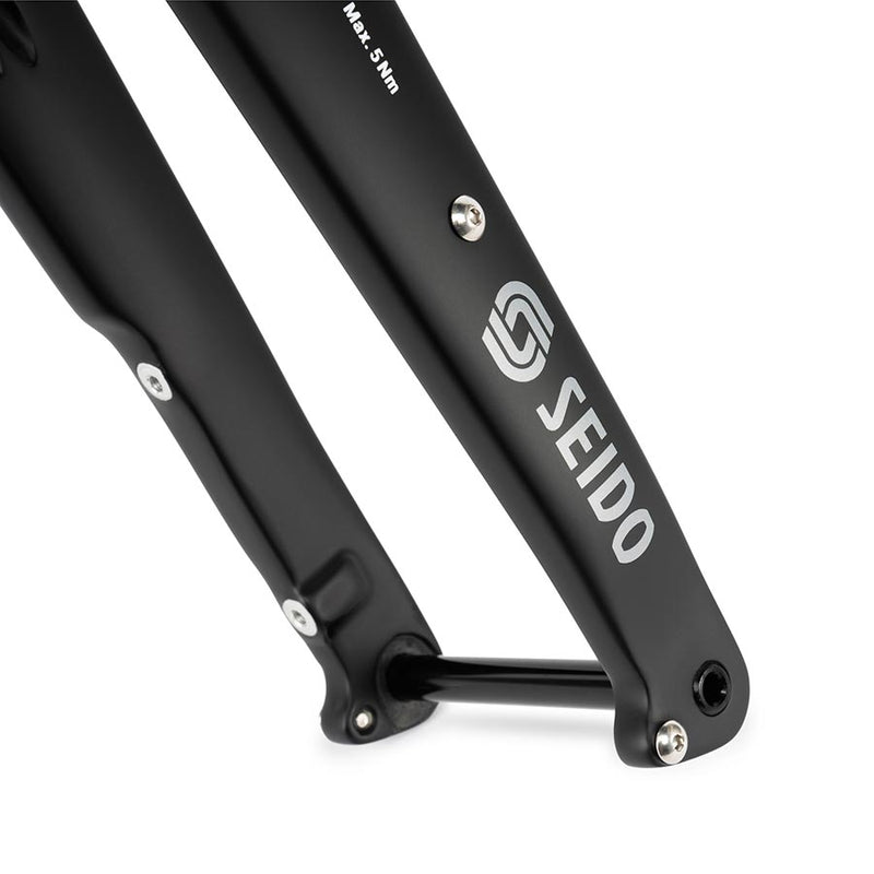 Load image into Gallery viewer, Seido RGT Fork 700C/27.5" 1-1/8''-1.5'', 12x100mm TA, Rake: 50mm, Black