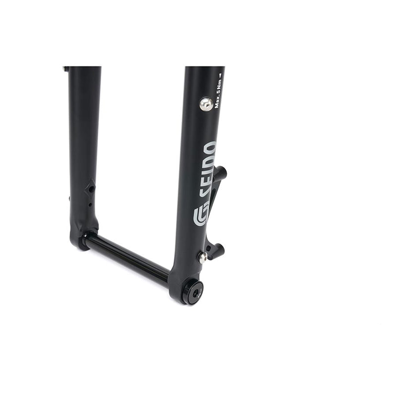 Load image into Gallery viewer, Seido BPS Fork 700C/27.5" 1-1/8''-1.5'', 15x110mm TA, Rake: 51mm, Black