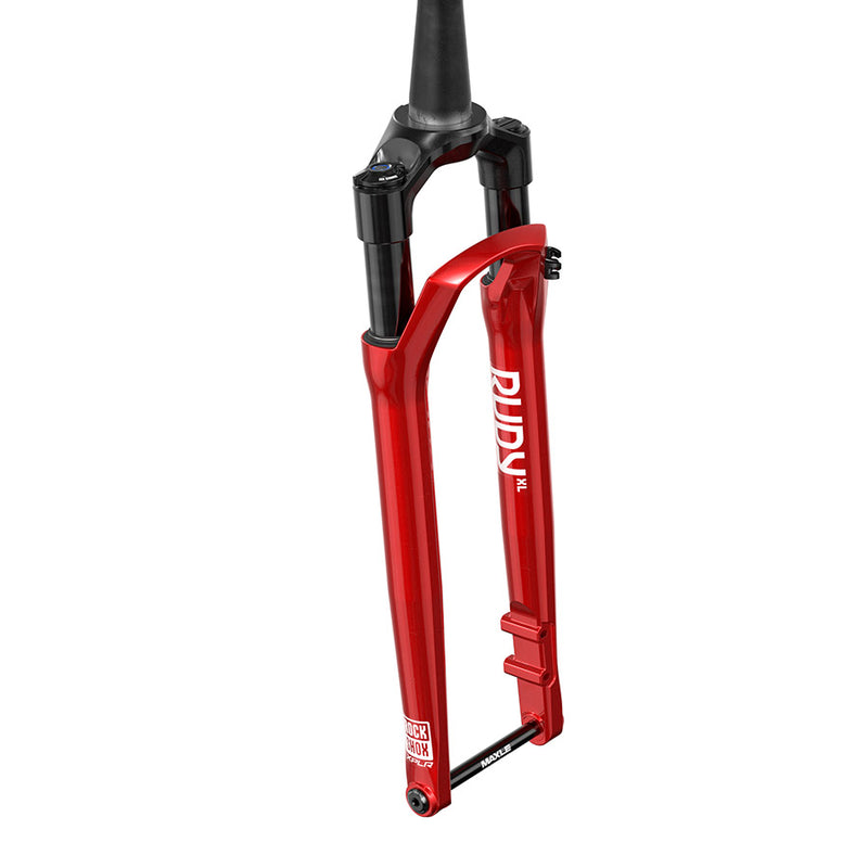 Load image into Gallery viewer, RockShox Rudy XL Ultimate A1 Suspension Fork, 700C, Solo Air, 50mm, 1-1/8''-1.5'', 12x100mm TA, Rake: 45mm, Red